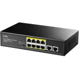 CUDY Switch FS1010PG, 8x 10/100/1000Mbps RJ45 ports + 2x Uplink GbE, 120W PoE, Metal