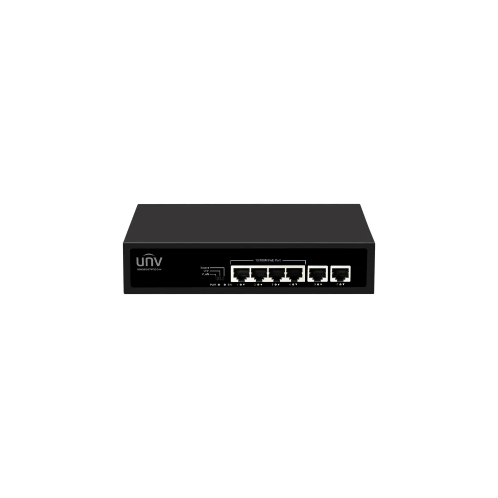 Uniview PoE switch NSW2010-6T-POE-S-IN, 6 portova, PoE, unmanaged, desktop
