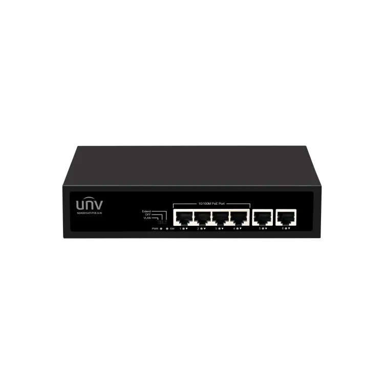 Uniview PoE switch NSW2010-6T-POE-S-IN, 6 portova, PoE, unmanaged, desktop