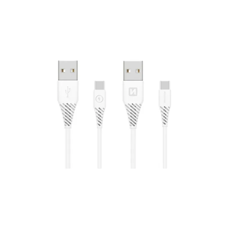 Swissten DATA CABLE USB / USB-C WHITE 1.5 M (9mm)