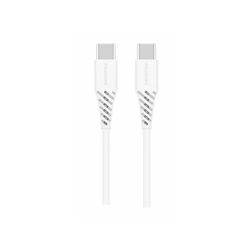 Swissten DATA CABLE TPE USB-C/USB-C POWER DELIVERY 5A (100W) 2,5 M WHITE