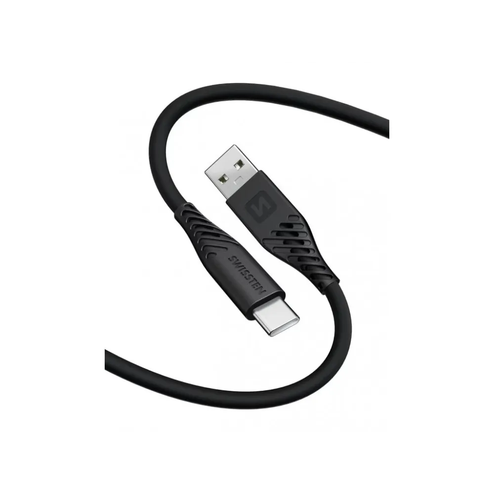 Swissten DATA CABLE SOFT SILICONE USB-C / USB-C 1.5 M 60W BLACK