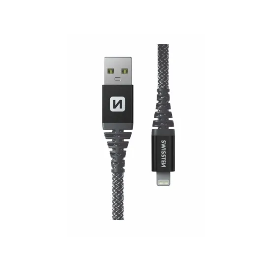 Swissten DATA CABLE KEVLAR USB / LIGHTNING 1.5 M ANTRACIT
