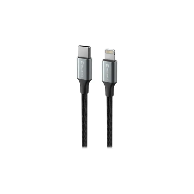 Swissten DATA CABLE KEVLAR USB-C / LIGHTNING 1.5 M ANTRACIT
