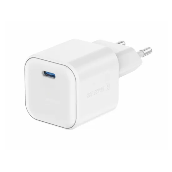 Swissten TRAVEL CHARGER GaN 1x USB-C 20W POWER DELIVERY WHITE