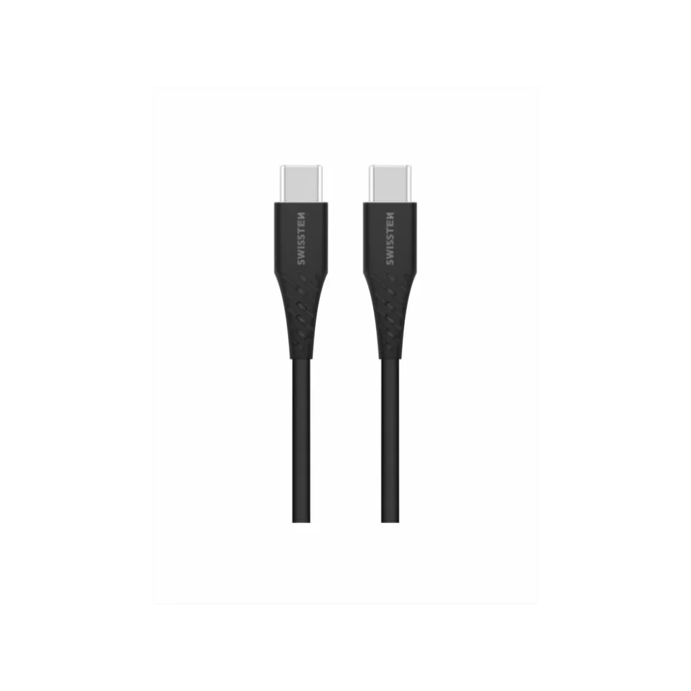 Swissten DATA CABLE TPE USB-C/USB-C POWER DELIVERY 5A (100W) 1,5 M BLACK