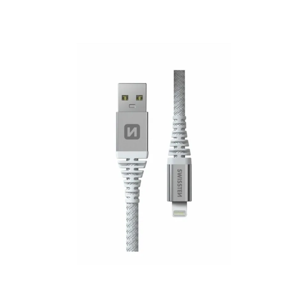 Swissten DATA CABLE KEVLAR USB / LIGHTNING 1.5 M WHITE