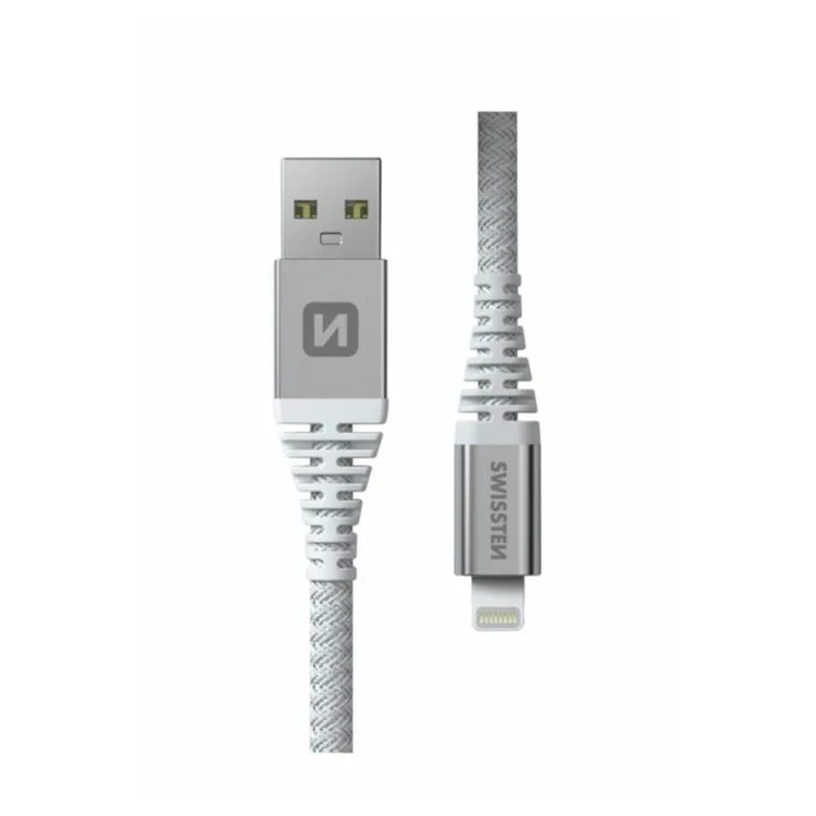 Swissten DATA CABLE KEVLAR USB / LIGHTNING 1.5 M WHITE