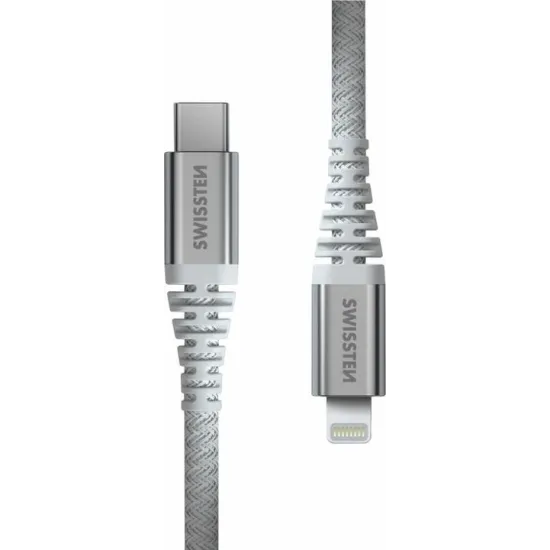 Swissten DATA CABLE KEVLAR USB-C / LIGHTNING 1.5 M WHITE