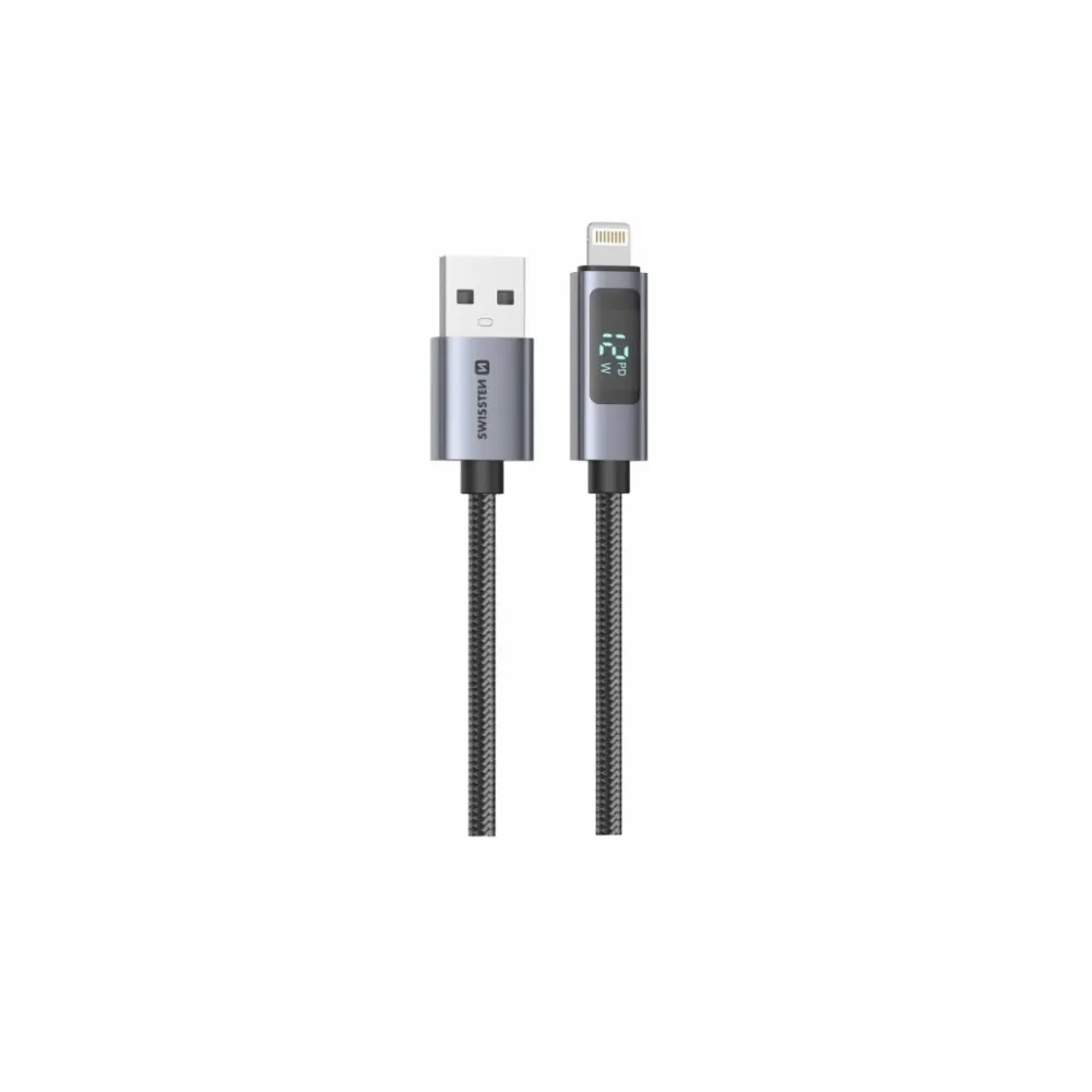Swissten LCD CABLE USB-A / LIGHTNING 1 M