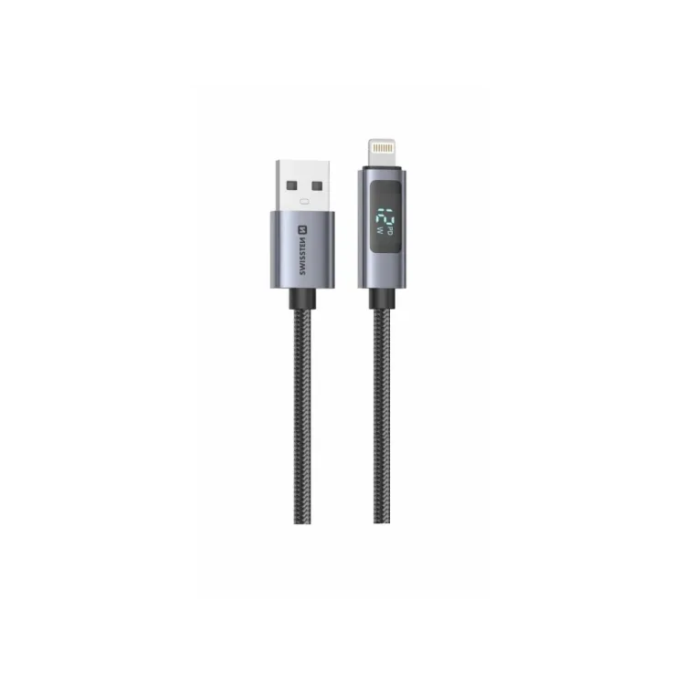 Swissten LCD CABLE USB-A / LIGHTNING 1 M