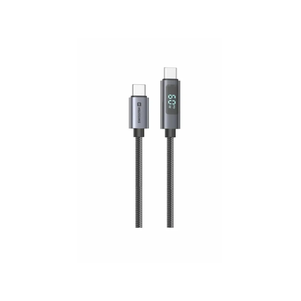 Swissten LCD CABLE USB-C / USB-C 1 M
