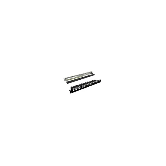 Roline 19 patch panel, UTP, prazni, 24 ports, shielded, clip fixing