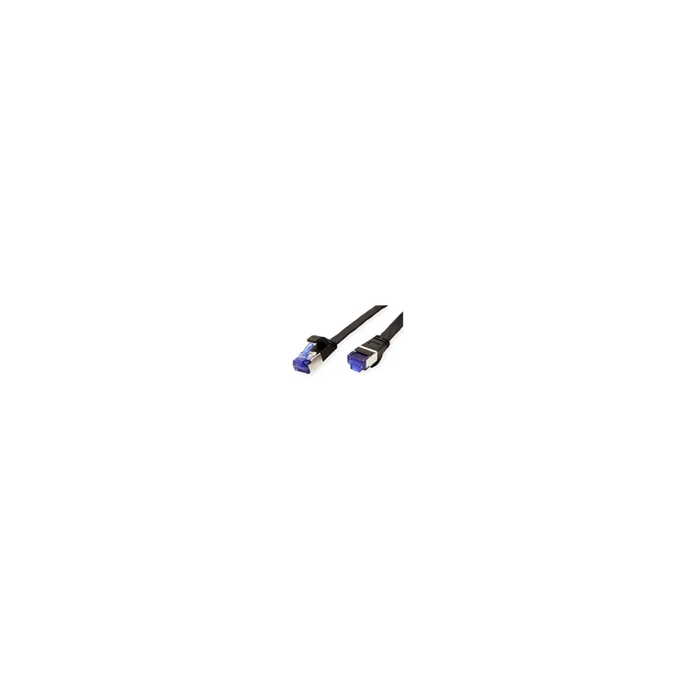 VALUE Cat.6A (Class EA) FTP kabl, U/FTP, extra-flat 5m, crni